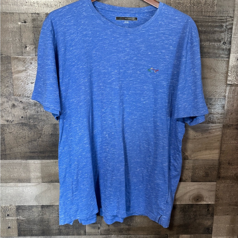 Greg Norman Collection Heather Blue Short-Sleeve Crewneck Tee XXl